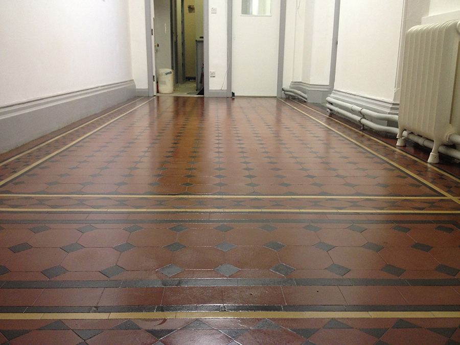 Restored Victorian tiled floor