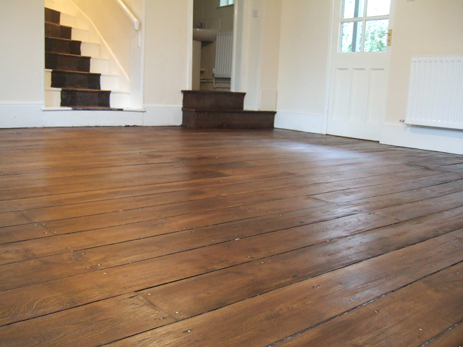 Old elm floor repaired