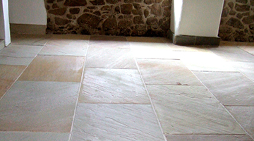 Modern flagstone floors Indian flagstones sealed