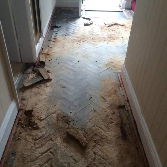 parquet floor block restoration