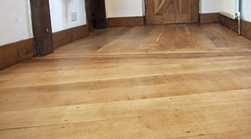 Old oak floor restored