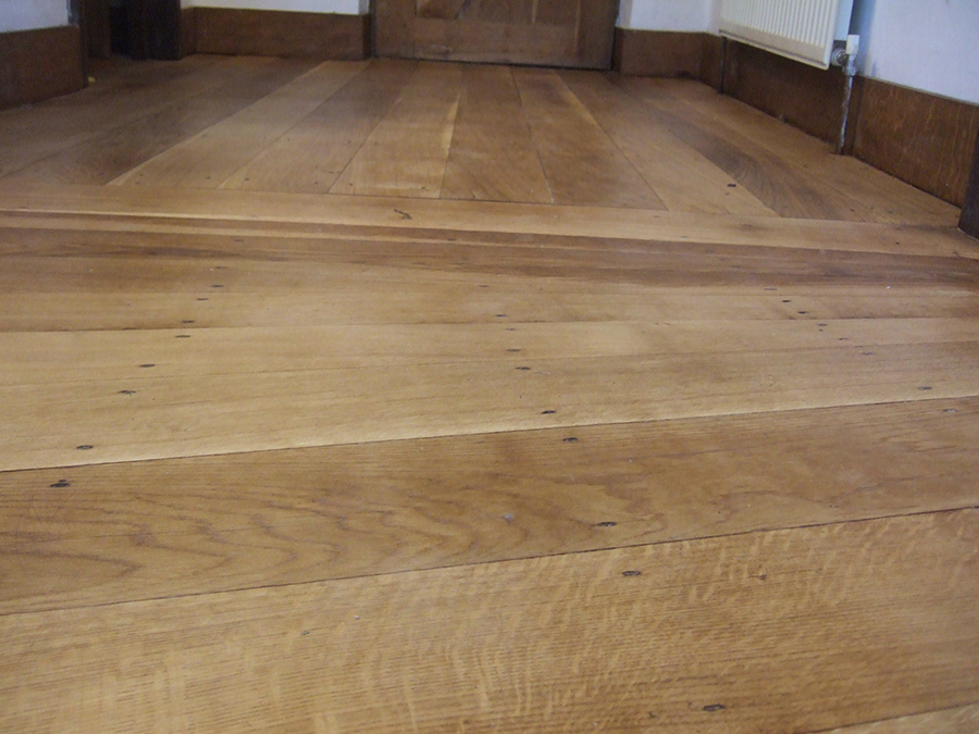 Oak floor sanded and finished