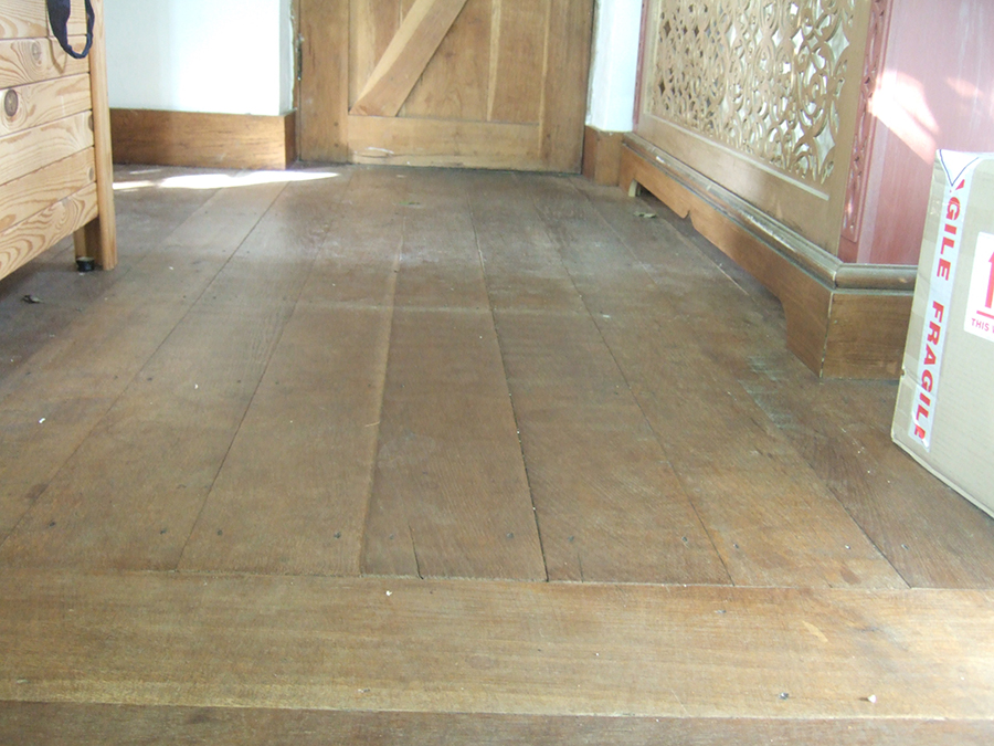 Old oak floors sanded and oiled 
