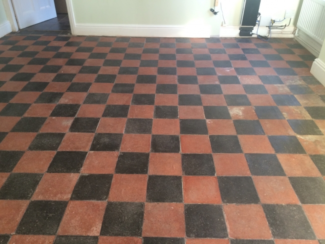 Victorian tiled floor restored in malvern
