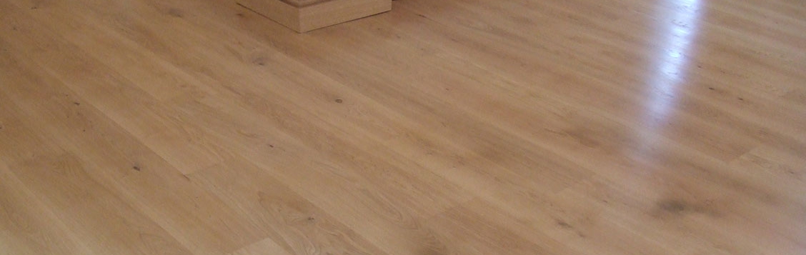 New oak floor laid