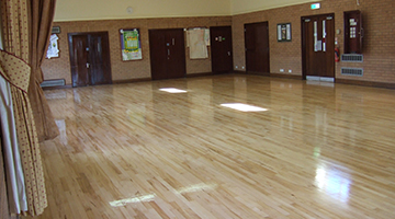 Hall floor sanding